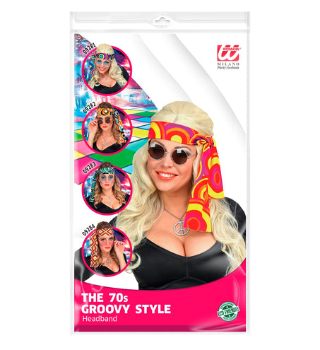 Widmann SRL Hippie hoofdband rood geel oranje