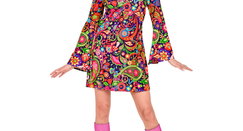 Widmann SRL Hippie jurkje neon kleuren