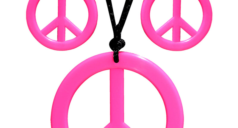 Widmann SRL Hippie ketting en oorbellen groen