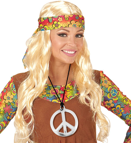 Widmann SRL Hippie ketting peace PVC budget