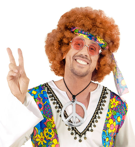 Widmann SRL Hippie ketting peace PVC budget