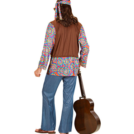 Widmann SRL Hippie kostuum Flower Power heren