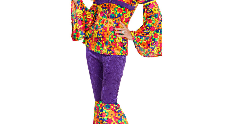 Widmann SRL Hippie pak bloemen motief dames