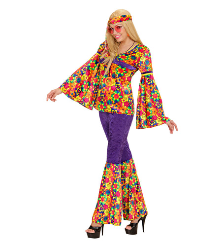 Widmann SRL Hippie pak bloemen motief dames