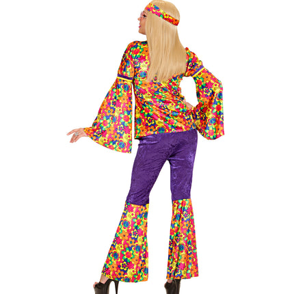 Widmann SRL Hippie pak bloemen motief dames