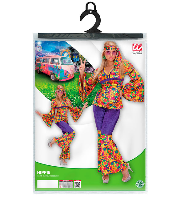 Widmann SRL Hippie pak bloemen motief dames