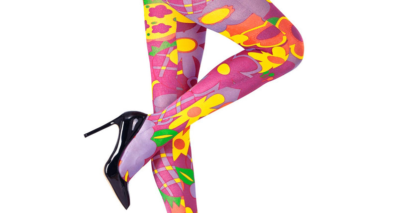 Widmann SRL Hippie panty roze flower power