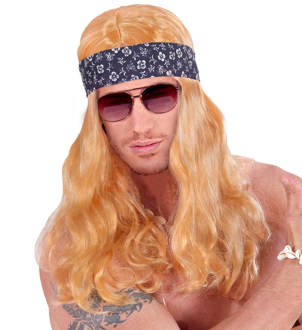Widmann SRL Hippie pruik blond Califoria dreaming