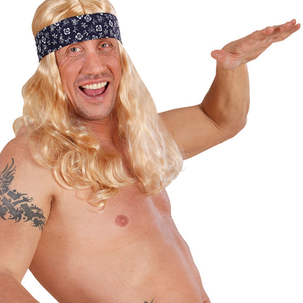 Widmann SRL Hippie pruik blond Califoria dreaming