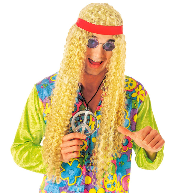 Widmann SRL Hippie pruik wafel met hoofdband