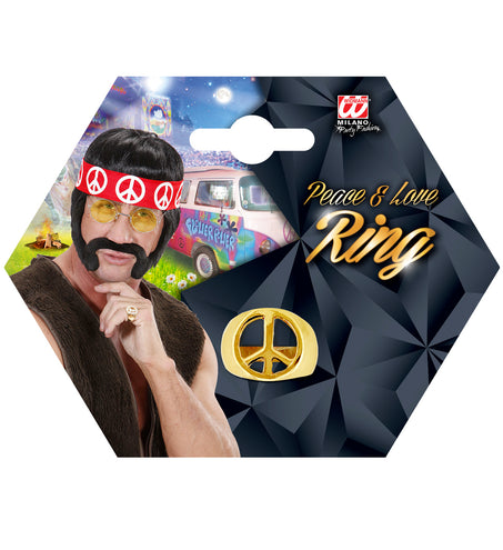 Widmann SRL Hippie ring goud peace