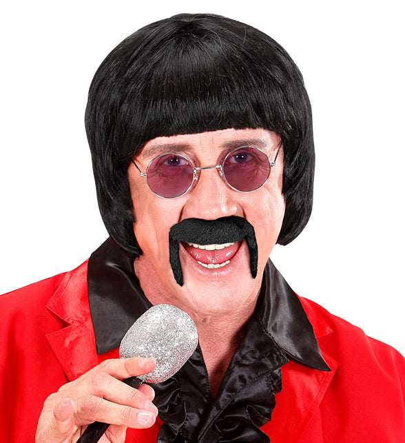 Widmann SRL Hippie snor jaren 70 zwart