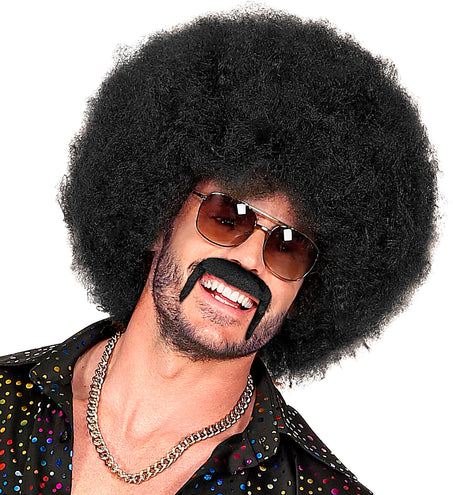 Widmann SRL Hippie snor jaren 70 zwart