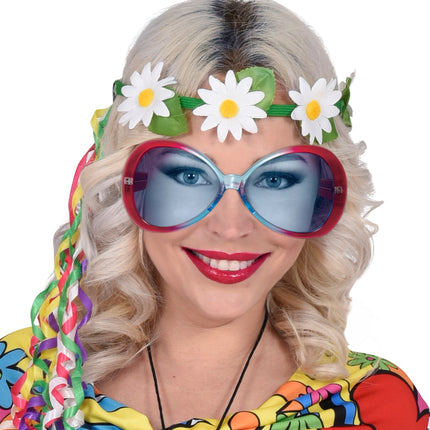 Widmann SRL Hippie sugarbabe bril rood