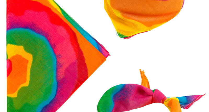 Widmann SRL Hippie tie-dye bandana