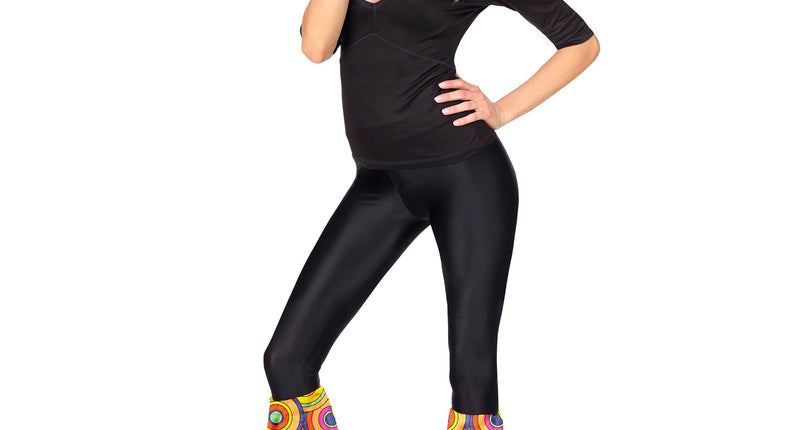 Widmann SRL Hippie verkleedset jaren 70 met beenwarmers en hoofdband
