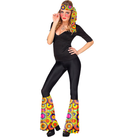 Widmann SRL Hippie verkleedset jaren 70 met beenwarmers en hoofdband