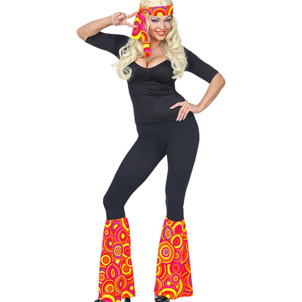 Widmann SRL Hippie verkleedset rode bollen  unisex jaren-7