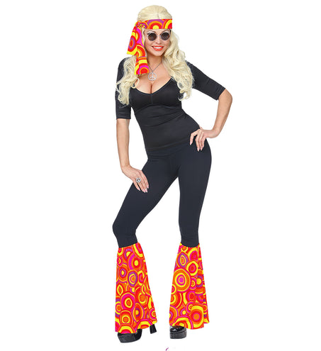 Widmann SRL Hippie verkleedset rood gele bollen jaren 70 unisex