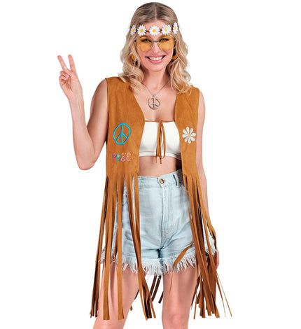 Widmann SRL Hippie vest met franjes