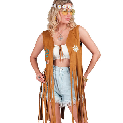 Widmann SRL Hippie vest met franjes