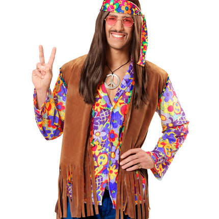 Widmann SRL Hippie vestje suede look heren
