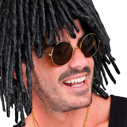 Widmann SRL Hippiebril goud met bruine glazen