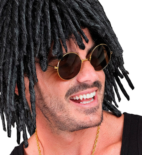 Widmann SRL Hippiebril goud met bruine glazen