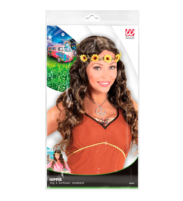 Widmann SRL Hippiepruik met bloemen haarband