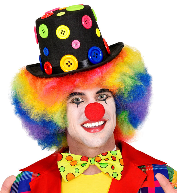 Widmann SRL Hoge hoed clown met knopen