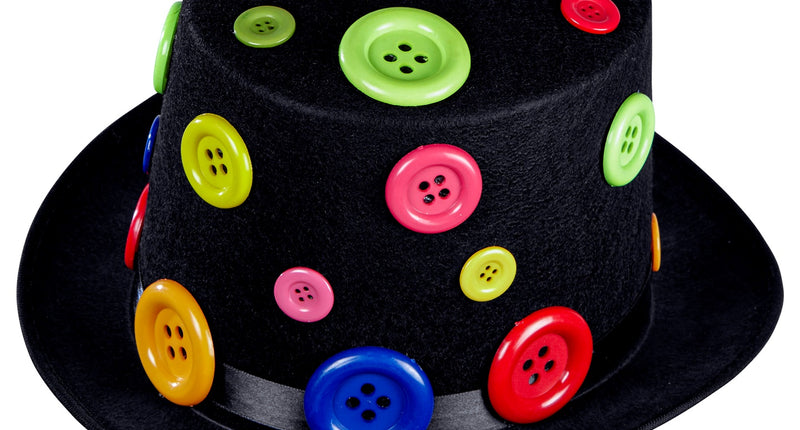 Widmann SRL Hoge hoed clown met knopen