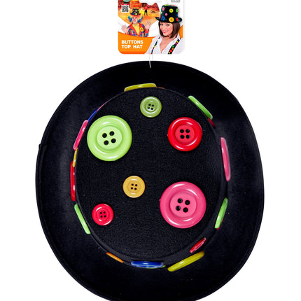 Widmann SRL Hoge hoed clown met knopen