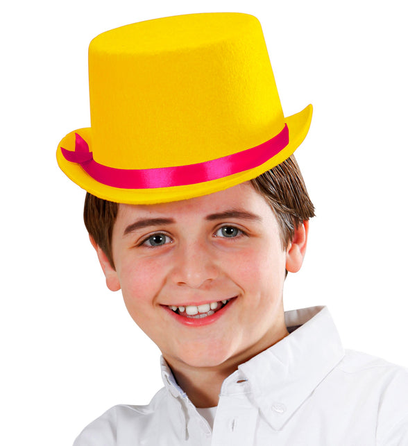 Widmann SRL Hoge hoed kinderen geel