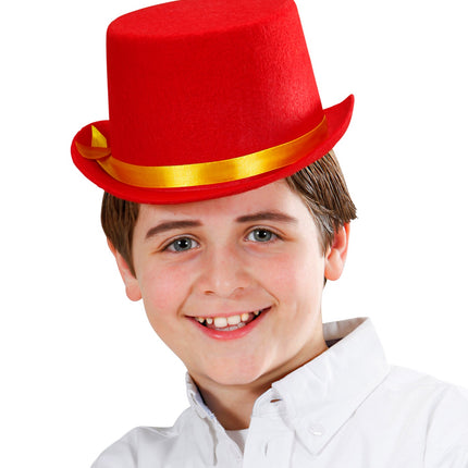 Widmann SRL Hoge hoed kinderen rood