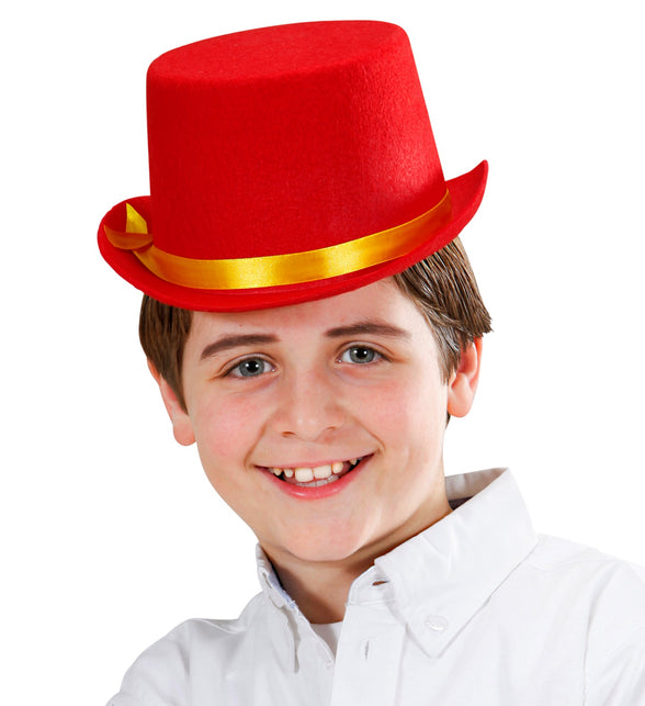 Widmann SRL Hoge hoed kinderen rood