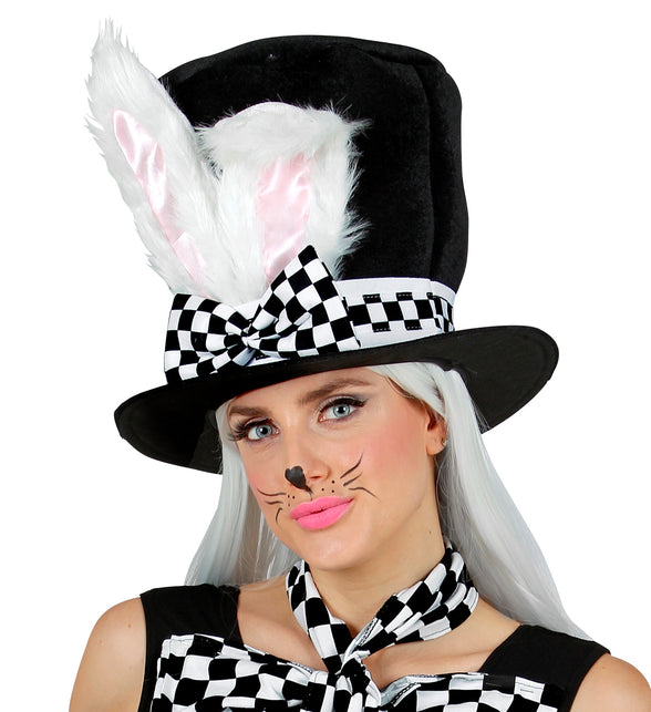 Widmann SRL Hoge hoed met bunny oren