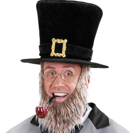 Widmann SRL Hoge hoed muts zwart met baard