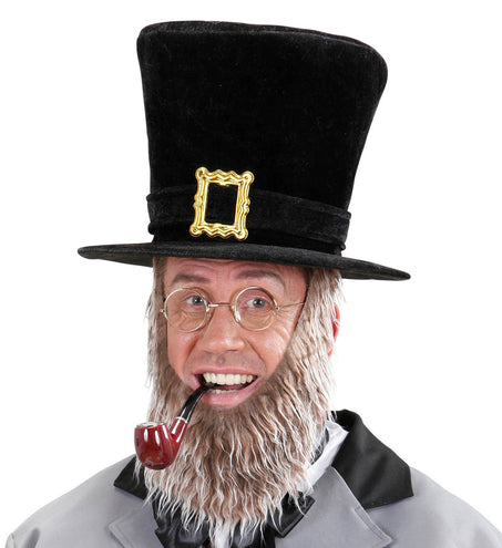 Widmann SRL Hoge hoed muts zwart met baard