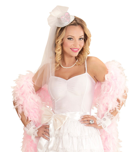 Widmann SRL Hoge Hoed Pailletten "Bride To Be" Met Hartje