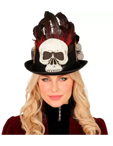 Widmann SRL Hoge hoed voodoo schedels en botten Tess