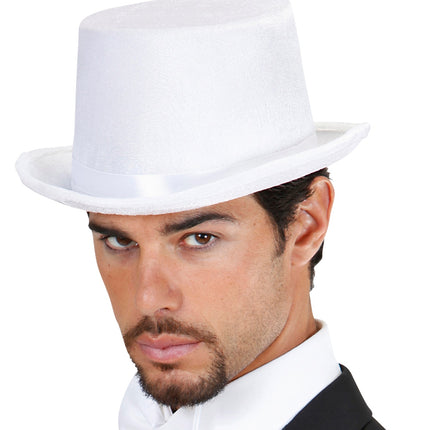 Widmann SRL hoge hoed wit fluweel