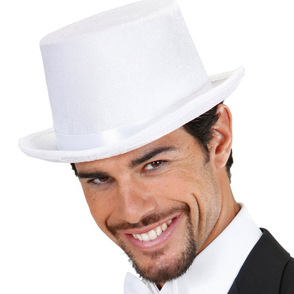 Widmann SRL hoge hoed wit fluweel
