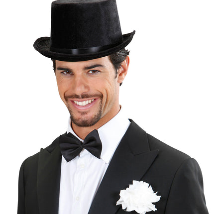 Widmann SRL hoge hoed zwart fluweel