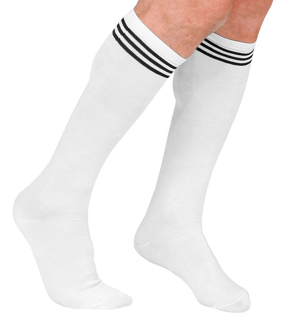 Widmann SRL Hoge kousen wit met zwarte streep