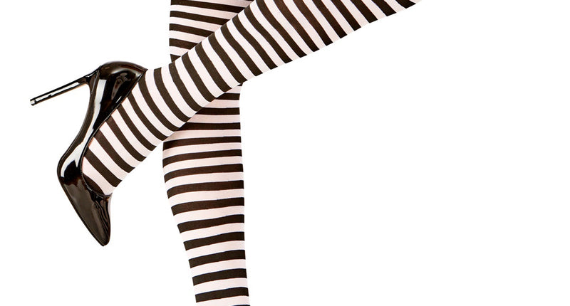 Widmann SRL Hoge kousen zwart/wit gestreept