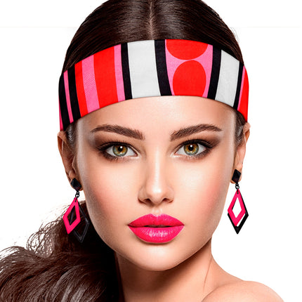 Widmann SRL Hoofdband 70's roze