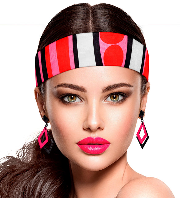 Widmann SRL Hoofdband 70's roze