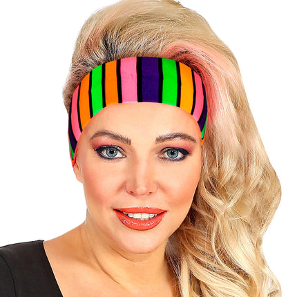 Widmann SRL Hoofdband 80's neon