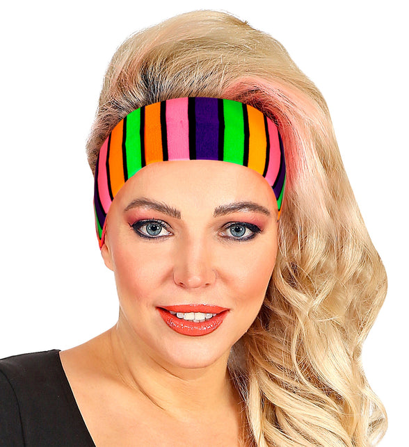 Widmann SRL Hoofdband 80's neon