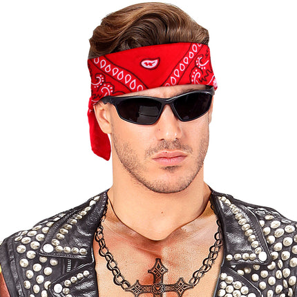 Widmann SRL Hoofdband bandana rood met motief
